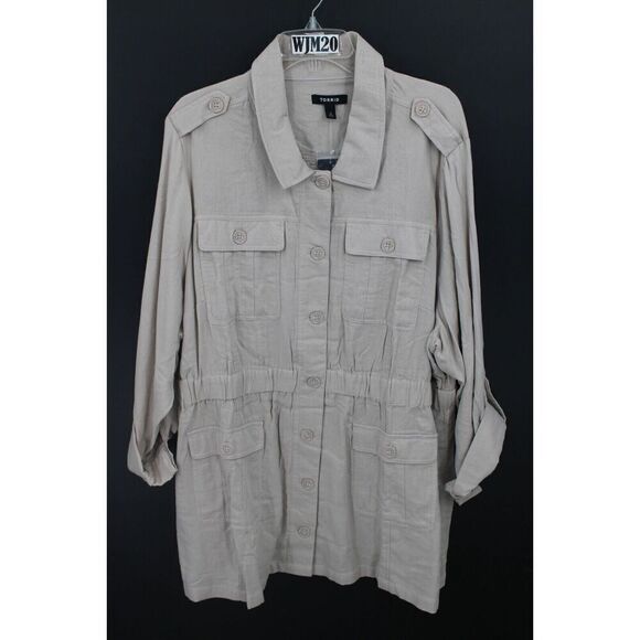 TORRID SIZE 3 ANORAK CEATEAU GRAY NWT - Picture 1 of 11